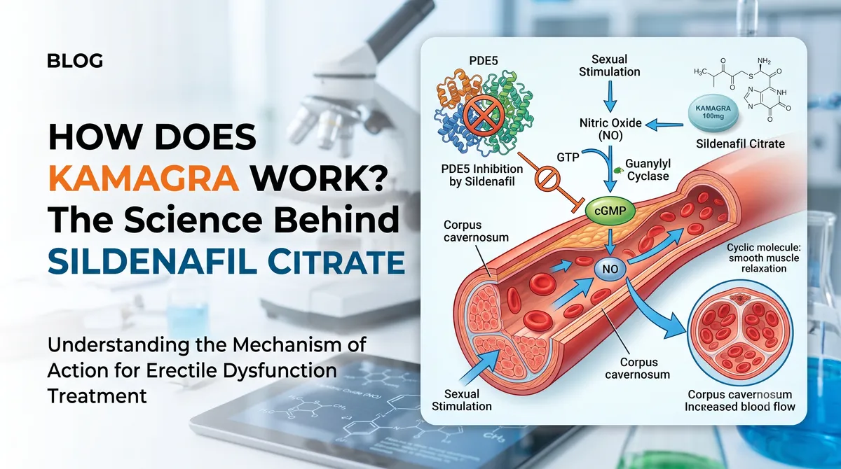 How Does Kamagra Work? The Science Behind Sildenafil Citrate 9 How Does Kamagra Work? The Science Behind Sildenafil Citrate